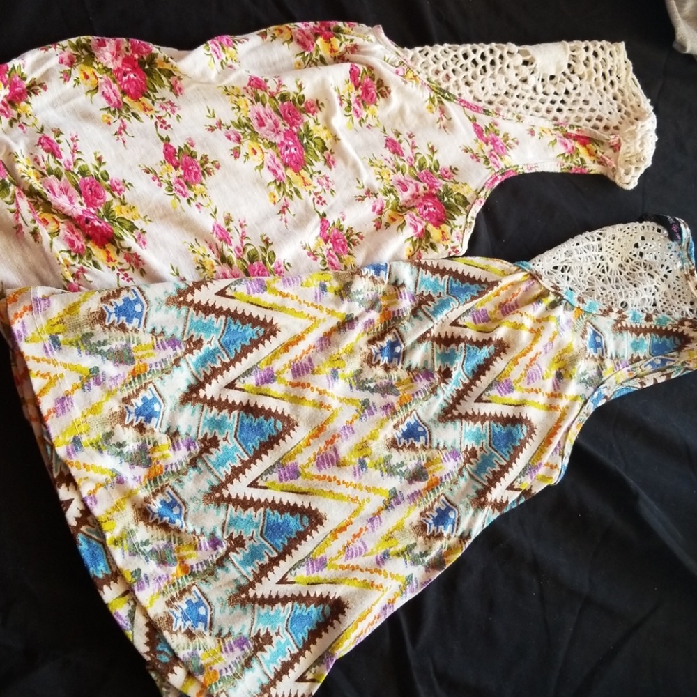 Flowy multi print shirts